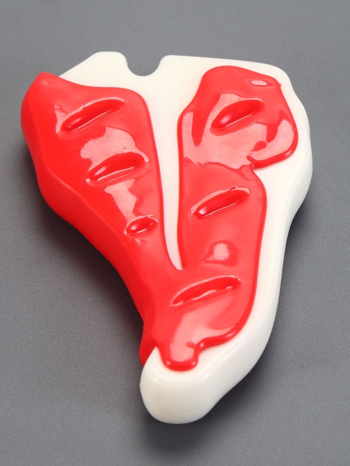 Игрушка для собак "Стейк" Пижон Premium, 10,5 см, TPR+нейлон, микс цветов