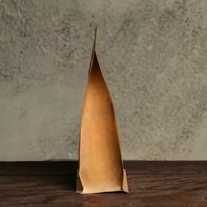 Пакет Zip - lock, крафт, с плоским дном, прямоугольное окно, 16&times;26 см