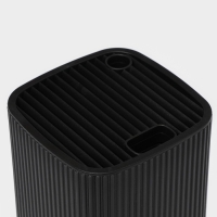 Подставка для ножей Доляна &laquo;Loft&raquo;, 11&times;11&times;22 см, пластик, чёрный