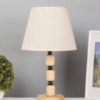 Лампа настольная BayerLux ЭКО "Одри" 1х40Вт Е27 черный/коричневый 25х25х43см