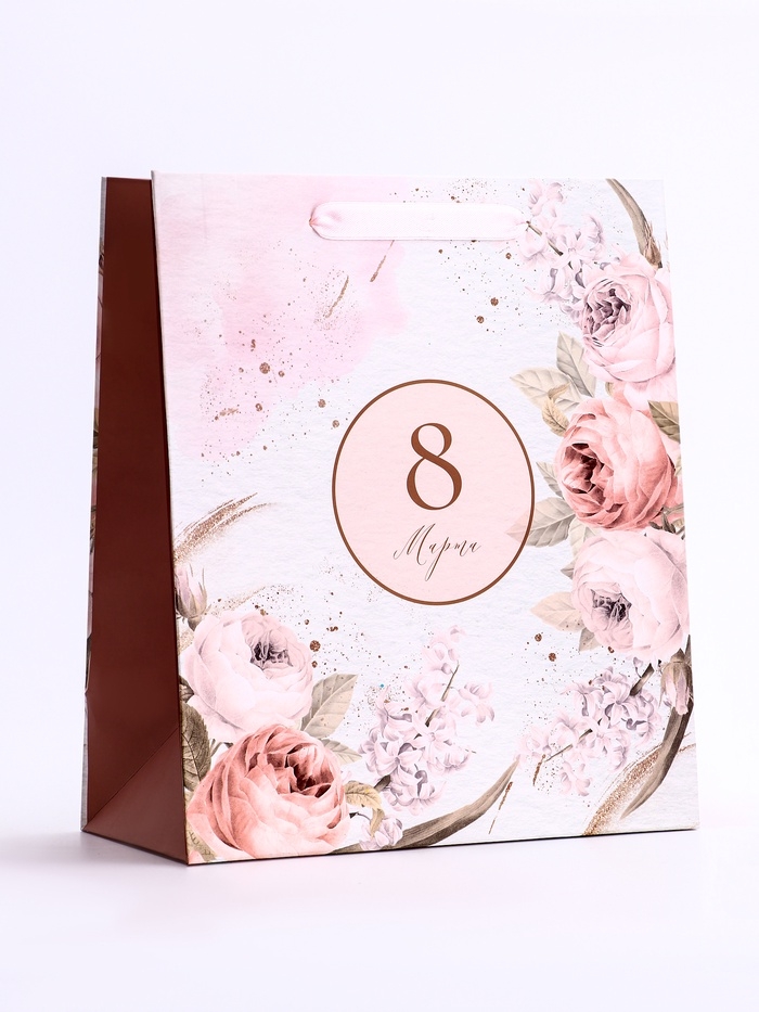 Пакет подарочный вертикальный &laquo;Нежность&raquo;,   ML 23 &times; 27 &times; 11.5 см