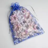 Мешочек подарочный органза &laquo;Снежинки&raquo;, 20 х 30 см +/- 1.5 см