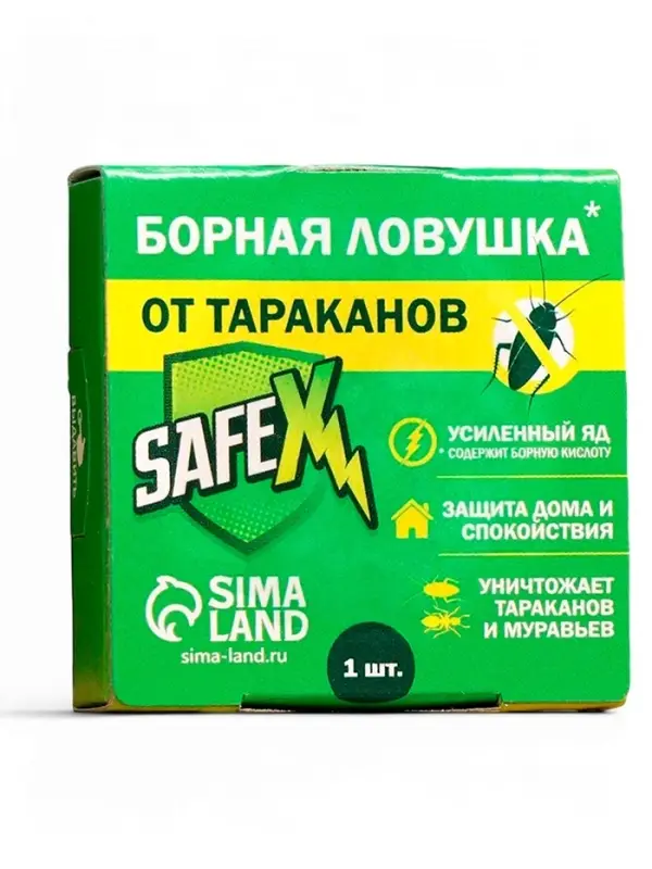 Средство от тараканов SAFEX Борная ловушка, 1 шт.