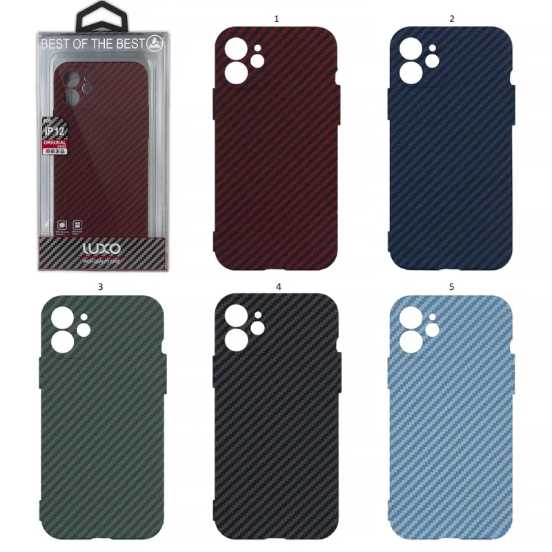 Чехол iPh 12 Luxo Carbon Matte