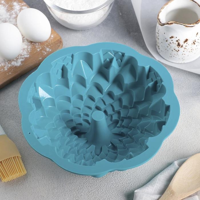 Форма для выпечки Доляна &laquo;Хризантема&raquo;, силикон, 22&times;7.5 см, МИКС