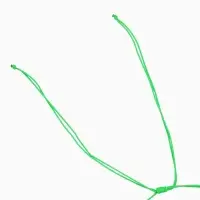 Браслет на ногу, анклет, длина 20 см, белый, зелёный