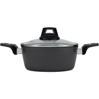 Кастрюля с крышкой 24 см Graphit-24C антипригарная 4,2 литра