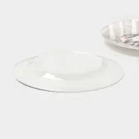 Набор тарелок новогодних &laquo;Снежные забавы&raquo;, 2 шт., d=25.5 см, керамика, подарочная упаковка, белый