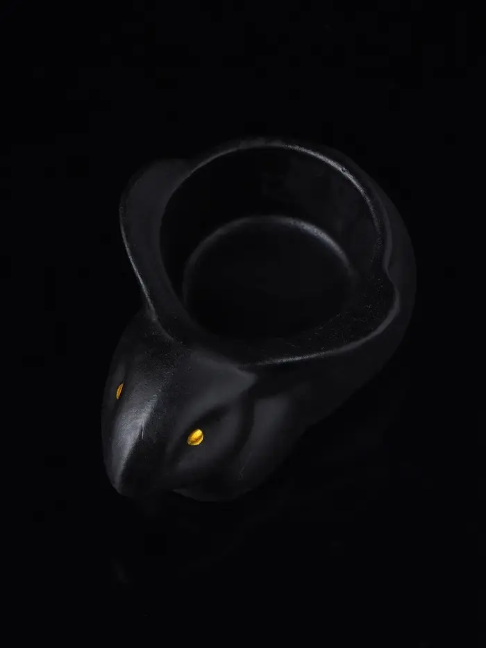 Подсвечник "Заяц" 9х6х4 см, черный