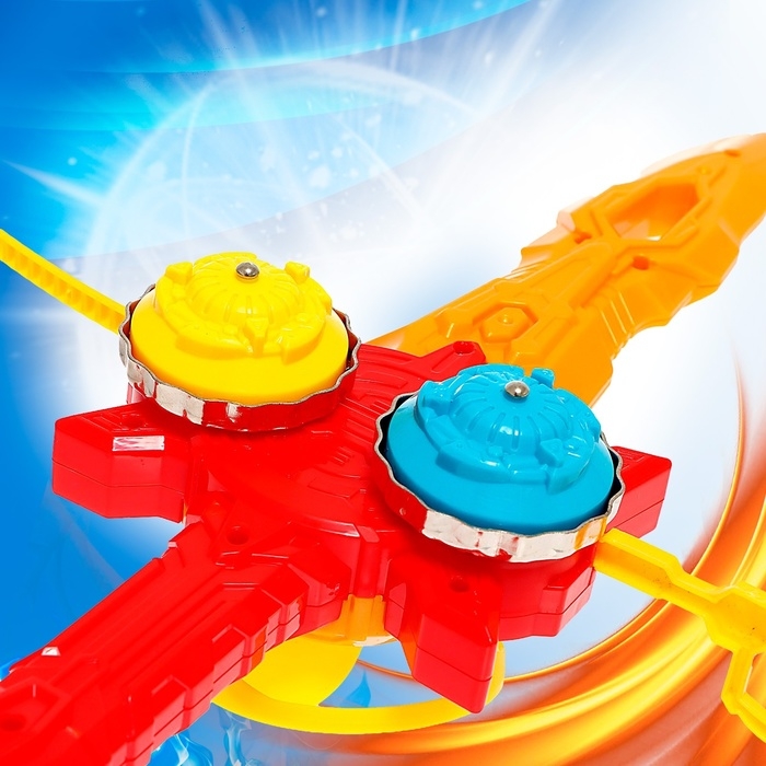 Набор волчков &laquo;Супер меч&raquo;, двойной запуск, с вертушкой