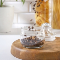 Банка для сыпучих продуктов стеклянная Cesni, 420 мл, цвет прозрачный