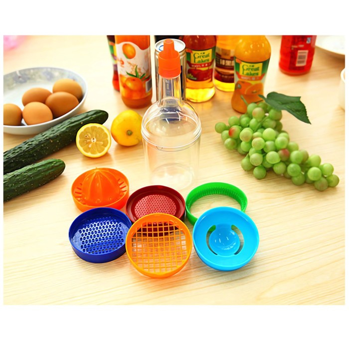 Бутылка - соковыжималка Доляна &laquo;Чудо&raquo;, мерный стакан, тёрки, воронки, 380 мл, 29&times;8,5 см, цвет МИКС