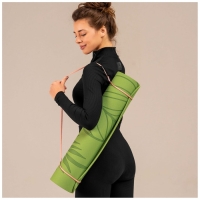 Коврик для йоги Sangh Tropics, 183х61х0,6 см, цвет зелёный