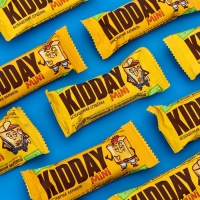 Батончик глазированный "KIDDAY mini", с карамелью и сгущенкой, ассорти,300 г
