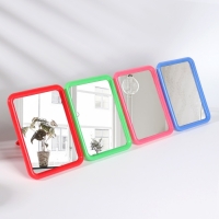 Зеркало настольное - подвесное, зеркальная поверхность 9,7 &times; 13,2 см, цвет МИКС