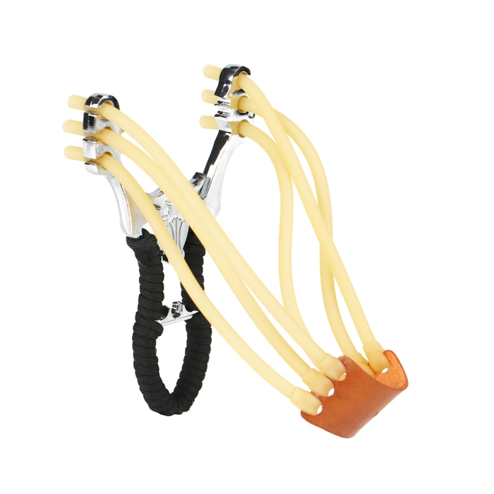 Рогатка металлическая "Бык" в текстильной оплётке