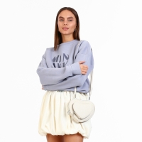 Сумка женская кросс-боди на молнии, цвет белый