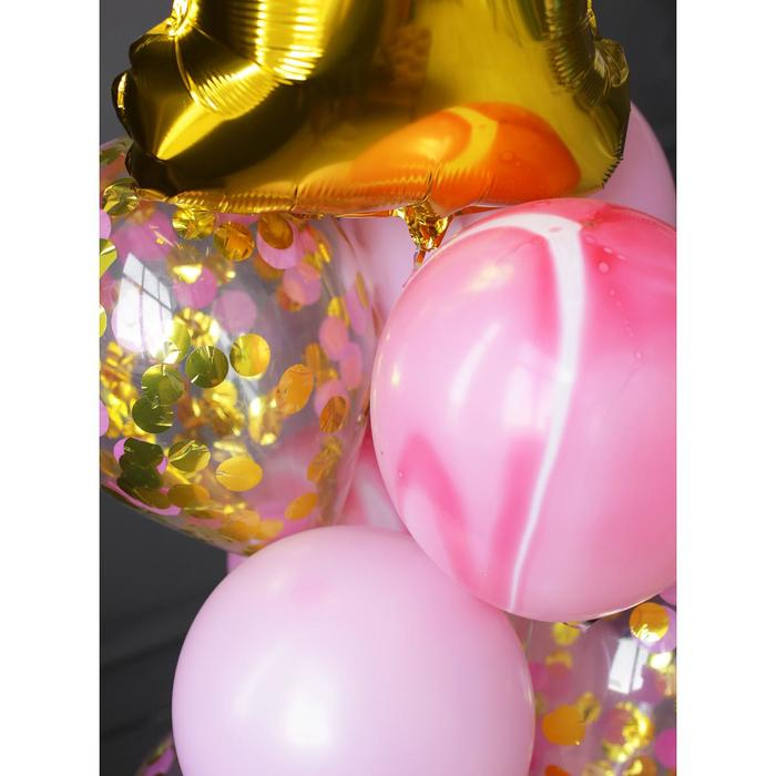 Набор воздушных шаров &laquo;1 годик&raquo;, для девочки, латекс, фольга, 10 шт.