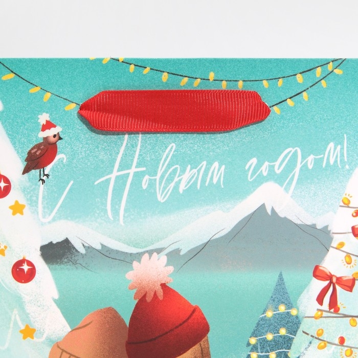 Пакет подарочный новогодний ламинированный &laquo;Любовь&raquo;, MS 18 х 23 х 10 см, Новый год