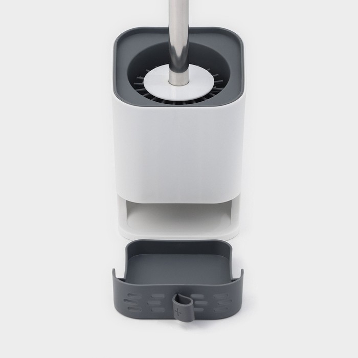 Ёршик для унитаза силиконовый SAVANNA, 10,8&times;42,5 см, цвет серый