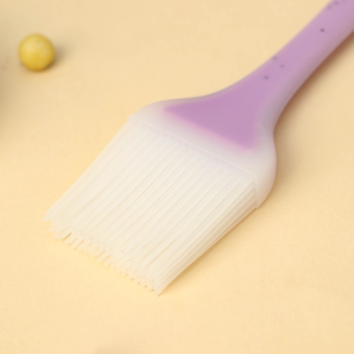 Кисть Доляна &laquo;Леонардо&raquo;, силикон, 25&times;4,4&times;1,5 см, цвет сиреневый