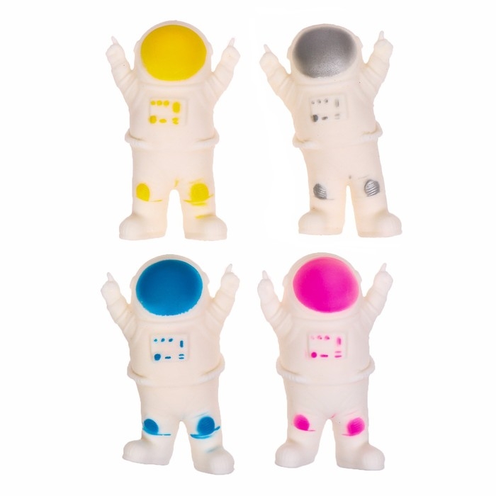 Антистресс сквиш мялка &laquo;Космический улёт&raquo;, с пастой,цвета МИКС, в шоубоксе