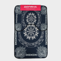 Коврики для ванной и туалета Доляна &laquo;Адуор&raquo;, 2 шт: 50&times;78 см, 40&times;50 см, цвет серый