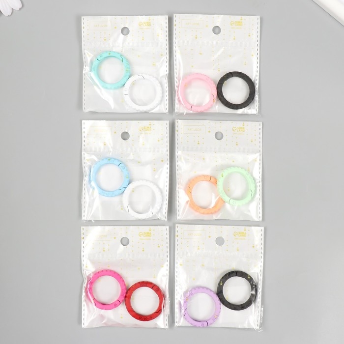 Карабин металл "Колесо" МИКС 3,5х3,5 см