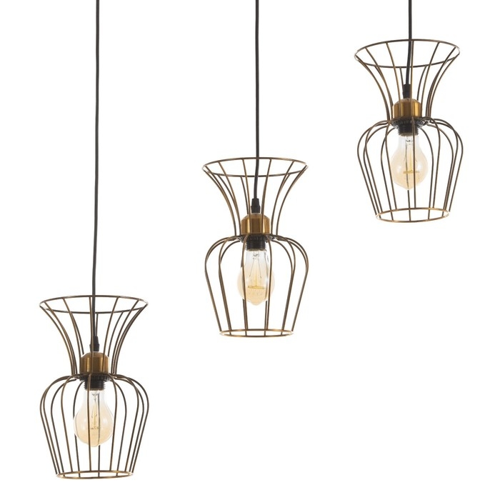 Светильник BayerLux "Фрейя" 3хЕ27 40Вт золото 16х50х23-123см