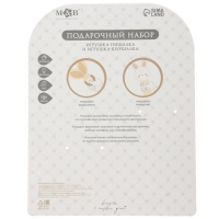 Подарочный набор новогодний: игрушка - пищалка и иигрушка - шуршалка &laquo;Зайка&raquo;, цвет бежевый