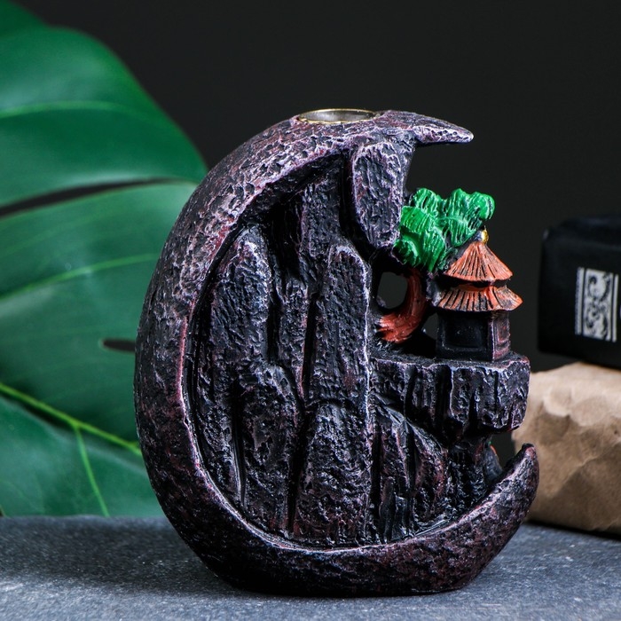 Подставка для благовоний "Деревенька в горах" 11х7х12см