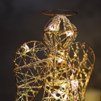 Светодиодная фигура &laquo;Ангел&raquo; 29х17х16 см, 20 LED, батарейки ААx2 (не в комплекте), свечение теплое белое