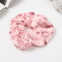 Резинка для волос "Орбита" листочки стиль, 13 см, розовый