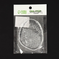 Полустельки для обуви, с протектором, силиконовые, 9 &times; 7 см, пара, цвет прозрачный