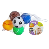 Набор резиновых мячиков &laquo;Спорт&raquo;, 5 шт., с пищалкой, Крошка Я