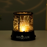 Ночник-проектор "Квакушки" LED USB/от батареек черный 10,8х10,8х11,5 см RISALUX