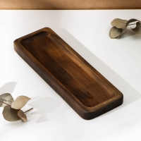 Лоток для подачи столовых приборов Adelica, 23&times;8&times;1,8 см, окрашен в тёмный цвет, берёза