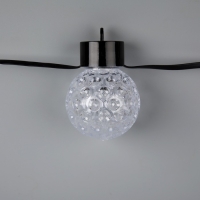 Умная гирлянда &laquo;Нить&raquo; 6 м с насадками &laquo;Пузырьки&raquo;, IP20, тёмная нить, 20 LED, свечение RGB, USB