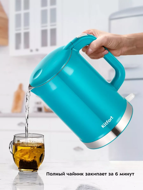 Чайник электрический металлический КТ-6649 - 1.5 л