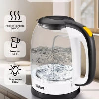 Чайник электрический стеклянный КТ-6192 - 1,7 л