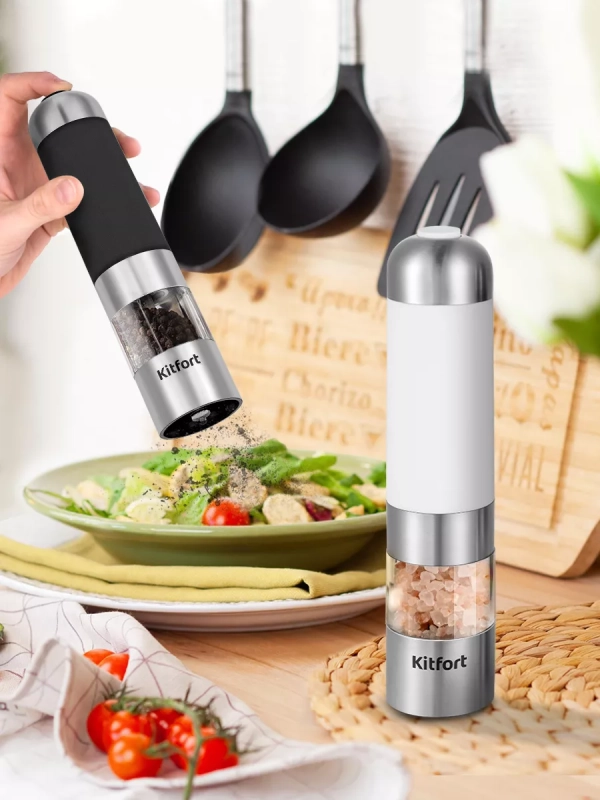 Мельница для специй электрическая для соли и перца КТ-6007