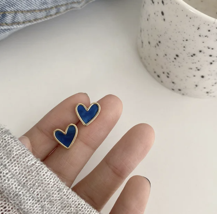 Сережки в форме сердца