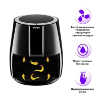 Аэрогриль со съемным поддоном КТ-2227 - 3.5 л 1500 Вт