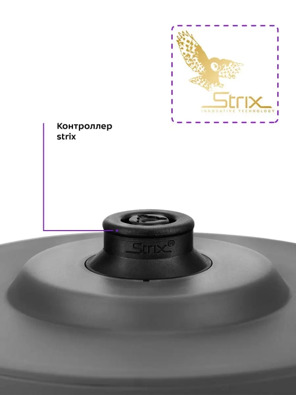 Чайник электрический металлический пластик КТ-6115 - 1.5 л
