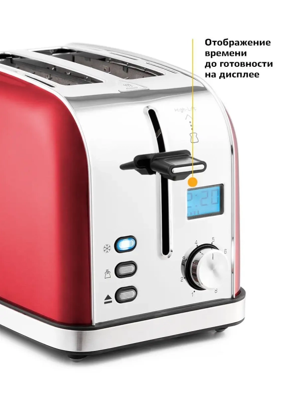 Тостер для хлеба с поддоном КТ-2036 2 слота
