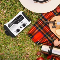 Кемпинговый фонарь аккумуляторный с радио КТ-3374 (7 в 1)