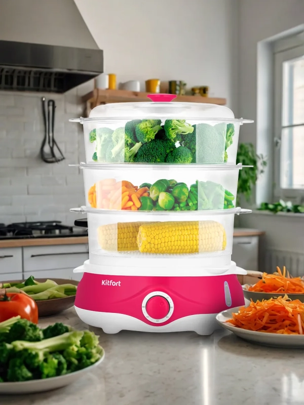 Пароварка электрическая КТ-6453 - 840-1000 Вт