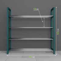 Обувница Доляна, 4 яруса, 42&times;19&times;59 см