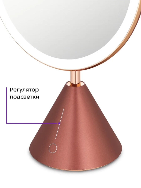 Косметическое зеркало с подсветкой и увеличением КТ-4121