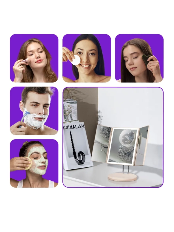 Косметическое зеркало с подсветкой и увеличением КТ-4120